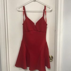Red sexy mini dress